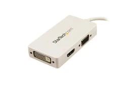 AV adapteris StarTech Rodyti Port Mini - HDMI - D-Sub (VGA) - DVI balta (MDP2VGDHDW)