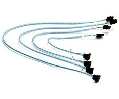 Supermicro 4 x Round SATA cable 0.56 m Juodas, Mėlyna, Baltas