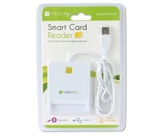 TECHLY 029150 Techly Compact USB 2.0 Smart kortelių skaitytuvas, rašiklis baltas