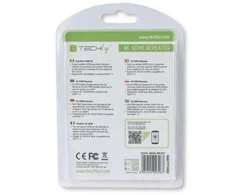 Techly IDATA HDMI2-RIP4KT vaizdo ir garso signalų ilgintuvas AV kartotuvas Juoda