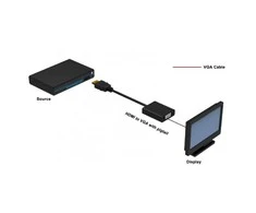 Techly IDATA-HDMI-VGA2 vaizdo kabelio adapteris VGA (D-Sub) Juoda