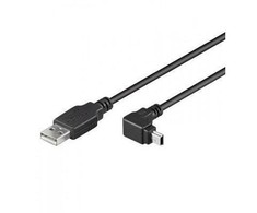 USB kabelis Techly USB-A - miniUSB 1,8 m juodasis (ICOC- MUSB - AA-018ANG)