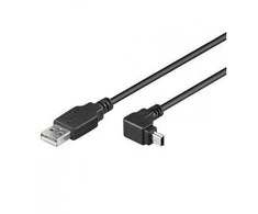 USB kabelis Techly USB-A - miniUSB 1,8 m juodasis (ICOC- MUSB - AA-018ANG)