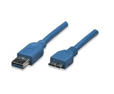 USB kabelis Techly USB-A - mikro B 2 m mėlynasis (ICOC- MUSB3- A-020)