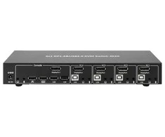 Techly 101935 KVM Switch 4/1 DisplayPort/USB 4K 30Hz, USB šakotuvas