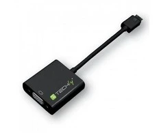 Techly IDATA HDMI-VGA4 kabelių sąsaja / invertavimo adapteris HDMI C VGA Juoda