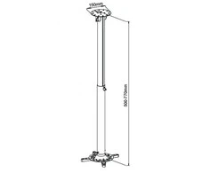Techly ICA-PM-104M projektoriaus stovas Lubos Sidabras