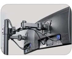 Laikiklis TECHLY 301740 Techly Dvigubas stalas LED/LCD monitoriaus rankena 13-27 2x10kg reguliuojama