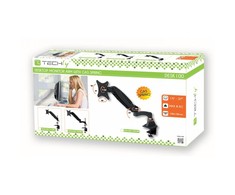 Techly ICA-LCD 111-BK monitoriaus laikiklis arba stovas 68,6 cm (27") Gnybtas Juoda