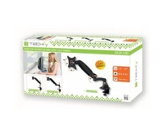 Techly ICA-LCD 111-BK monitoriaus laikiklis arba stovas 68,6 cm (27") Gnybtas Juoda