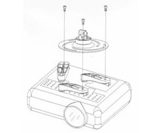 TECHLY 301559 Techly Universal projector lubinis laikiklis mount 30/37 cm, 15 kg, sidabrinis
