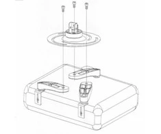 TECHLY 301559 Techly Universal projector lubinis laikiklis mount 30/37 cm, 15 kg, sidabrinis