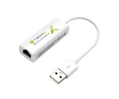 Ryšio Adapteris - Techly USB 2.0 Į Fast Ethernet 10/100 Mbps Baltas
