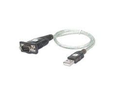 Techly IDATA USB-SER-2T kabelių sąsaja / invertavimo adapteris USB A RS232 Juoda, Metalinis