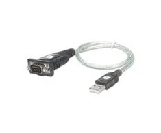 Techly IDATA USB-SER-2T kabelių sąsaja / invertavimo adapteris USB A RS232 Juoda, Metalinis