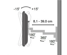 Techly Laikiklis ścienny LCD (301481) 30"
