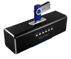 Technaxx MusicMan, baterie 600 mAh, FM-Radio, USB, juodas