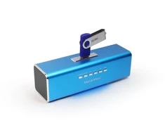 Technaxx MusicMan, baterie 600 mAh, FM-Radio, USB, mėlynas