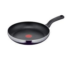 Tefal D52606 Resist keptuvės 28cm su veidrodžio efektu, juodos