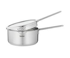 TEFAL Nordica H8522235 - Round - Nerūdijantis plienas - Nerūdijantis plienas - Ceramic - Gas - Halogen - Induction - Sealed plate - 250 °C - Glass