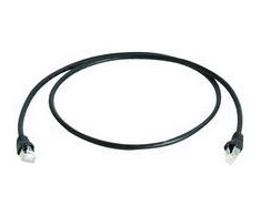 Telegärtner patch kabelis SFTP CAT 6A juodas 1,0m