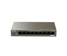 Šakotuvas Tenda TEF1109P-8-102W tinklo jungiklis Fast Ethernet (10/100) Power over Ethernet (PoE) Metallic