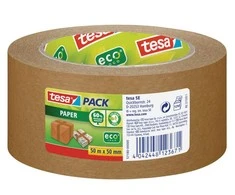 Popierinė pakavimo juosta TESA PACK Paper ECO Logo, 50mm x 50m, ruda