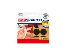 Tesa Podkładki Veltinio pagalvėlės, 22 mm skersmens, baltos, 12 vnt.