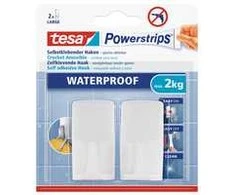 Tesa Kabliukai Power Strips, atsparūs vandeniui, 2 vnt.