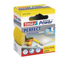 Tesa extra Power Perfect medžiaginė juosta 2,75m 38mm geltona