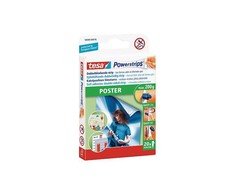 Tesa Powerstrips poster tape, 20-pack, for objects iki 200 grams in weight