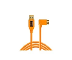 USB kabelis - Tether Tools Pro USB 3.0 Micro-B 4.6m aukštos matomumo oranžinis