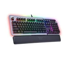 Klaviatūra Thermaltake ARGENT K5 RGB (titan/juodas, DE-išdėstymas, Cherry MX RGB Speed Sidabrinis)