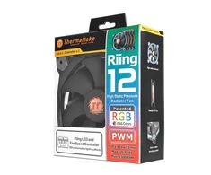 THERMALTAKE Riing 12 LED RGB didelio našumo korpuso ventiliatorius 120x120x25mm RGB LED triukšmas 18,7 dBA su LNC