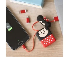 Kabelis USB Thumbs Up USB-A - USB-C + microUSB + Lightning 0,6 m raudona-juoda (1002591)