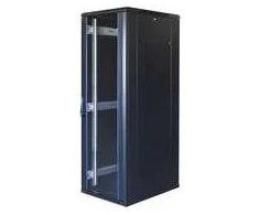 19" Komutacinė spinta TOTEN, System G, 37U, 600x1000, stiklinės durys, galinės perforuotos durys,iki 800kg, juoda / G6.6037.9801 / 19-G6037GP