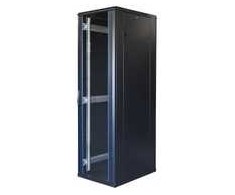 19" Comunication cabinet TOTEN, System G, 42U, 600x800, stiklinės durys, galinės metalinės durys, iki 800kg, juoda / 19-G6842GM
