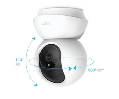 TP-LINK Pan/Tilt namų apsaugos WiFi kamera su dienos/nakties vaizdu, 1080p FHD, Micro SD kortelių talpa iki 128 GB, H.264 vaizdo įrašas, 360/114 žiūrėjimo kampas.