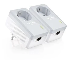 TP-LINK AV500+ maitinimo tinklo rinkinys su kintamosios srovės pralaidumu, 500 Mbps maitinimo tinklo greitis, 1 prievado greitasis Ethernet, „Homeplug AV“, „Žalias Powerline“, kištukas
