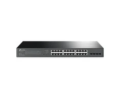 Šakotuvas TP-LINK | „JetStream“ 28 prievadų gigabito išmanusis komutatorius | TL-SG2428P | Valdomas žiniatinklyje | Montuojamas prie stovo | SFP jungčių kiekis: 4 | PoE+ jungčių kiekis: 24 | Maitinimo šaltinio tipas: vienas