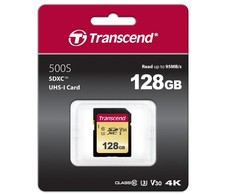 Atminties kortelė Transcend SDXC SDC500S 128GB CL10 UHS-I U3 Up to 95MB/S