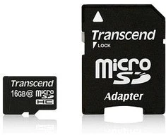 Atminties kortelė TRANSCEND 16GB Micro SDHC Class 10 UHS-I su adapteriu