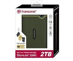 Kietasis diskas Išorinis diskas Transcend 25M3G 2.5'' 1TB USB3, Meets USA military drop test