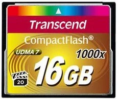 Atminties kortelė Transcend Compact Flash 16GB 1000x