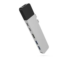 TRANSCEND USB 3.0-Hub su greito įkrovimo lizdu, skirtu oa de iPad Juodas