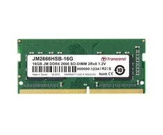 RAM TRANSCEND 16GB JM DDR4 2666Mhz SO-DIMM 2Rx8 1Gx8 CL19 1,2V