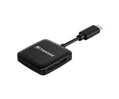 TRANSCEND RDC3 kortelių skaitytuvas SD/Micro SD USB-C 3.2 gen1 Juodas