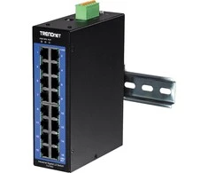 Šakotuvas Jungiklis TRENDnet TRENDnet 16-Port Industr. Gigabit L2 valdomas DIN bėgio jungiklis