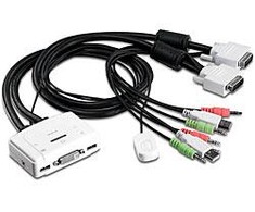 TRENDnet 2 PORT DVI GARSO KVM JUNGIKLIS (TK-214I) – Z010333