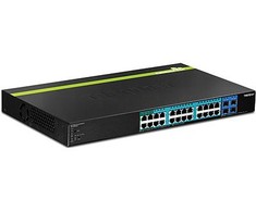 Šakotuvas TRENDnet TPE-2840WS - Tvarkomas - Gigabit Ethernet (10/100/1000) - Visas dvipusis maitinimas per Ethernet (PoE) - Tvirtinimas ant stovo - 1U